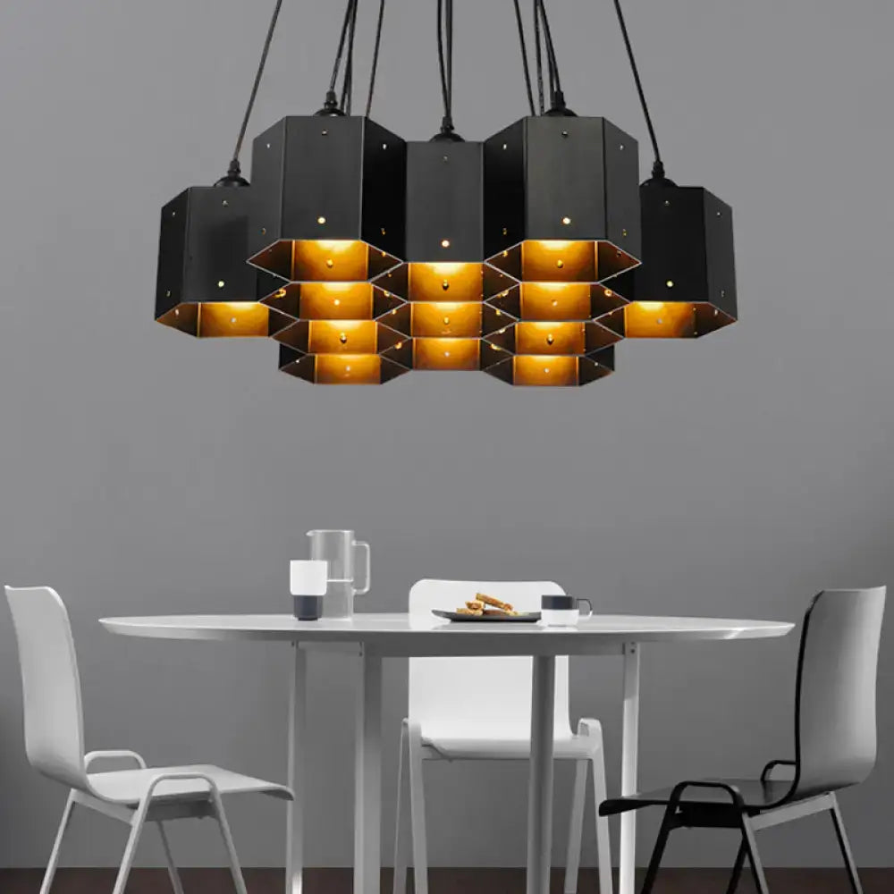 Black Gold Geometric Light