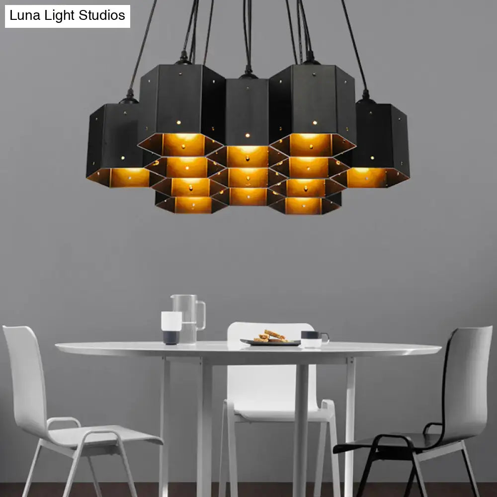 Black Gold Geometric Light