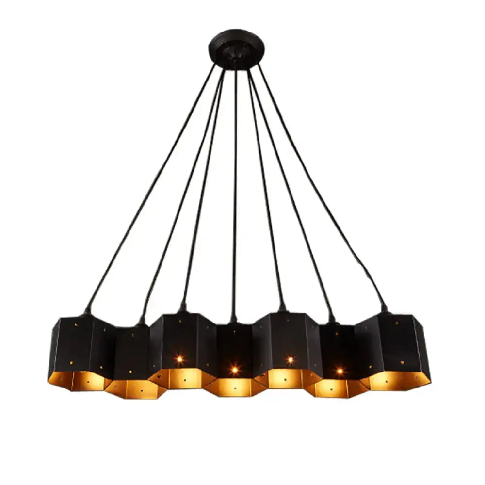 Black Gold Geometric Light