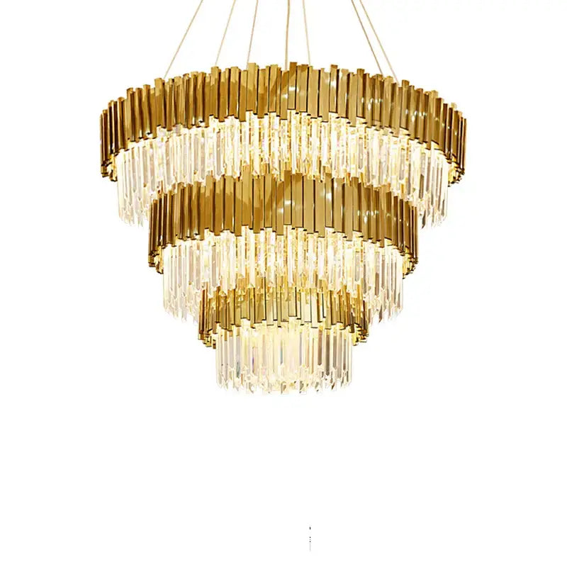 Art Deco Gold Silver Chandelier