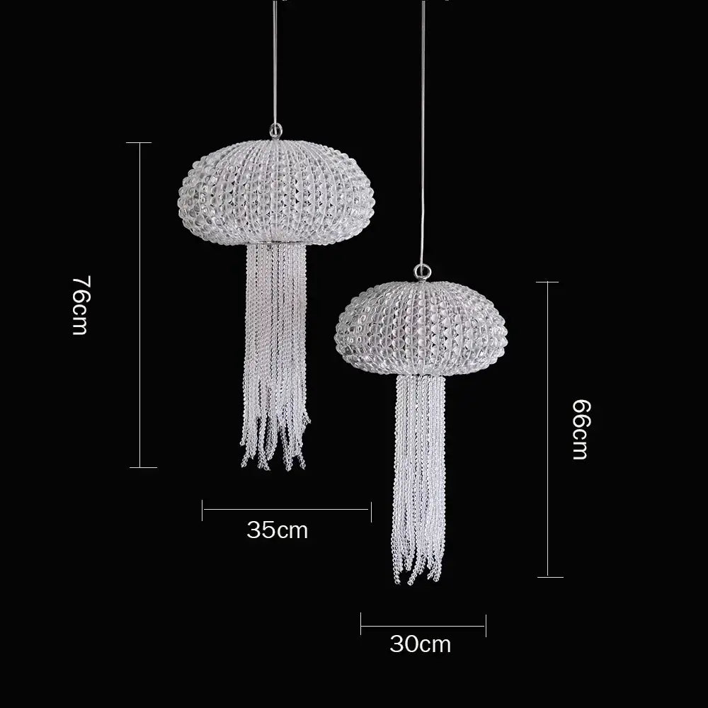 Silver Jellyfish Dining Chandelier