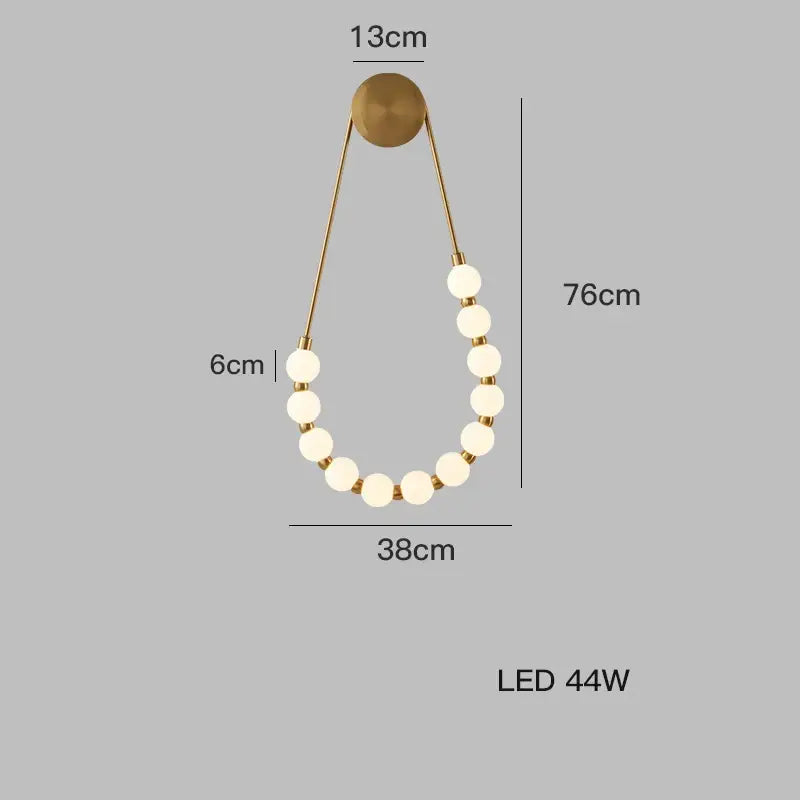 Black Gold Dimmable LED Bedside Sconce