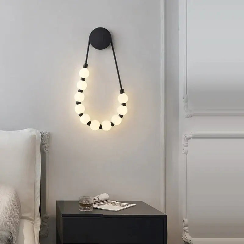 Black Gold Dimmable LED Bedside Sconce