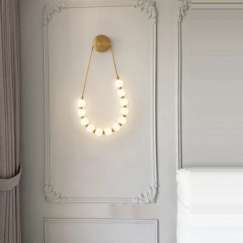 Black Gold Dimmable LED Bedside Sconce