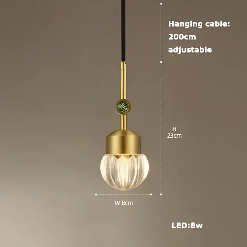 Woven Glass Pendant Light Art Deco Brass Dining Room