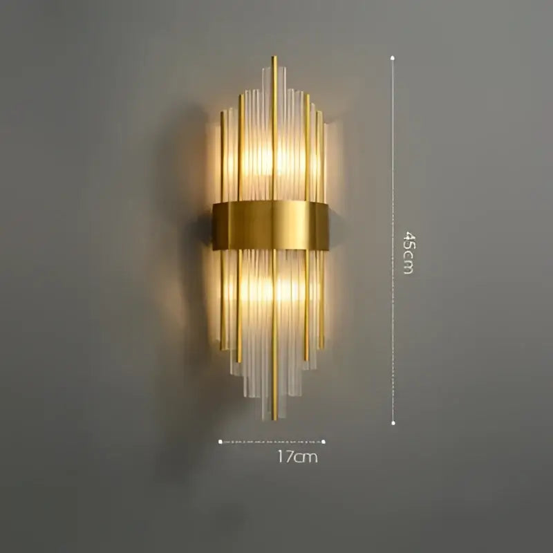 Wall Sconce Art Deco Gold Bedroom Light