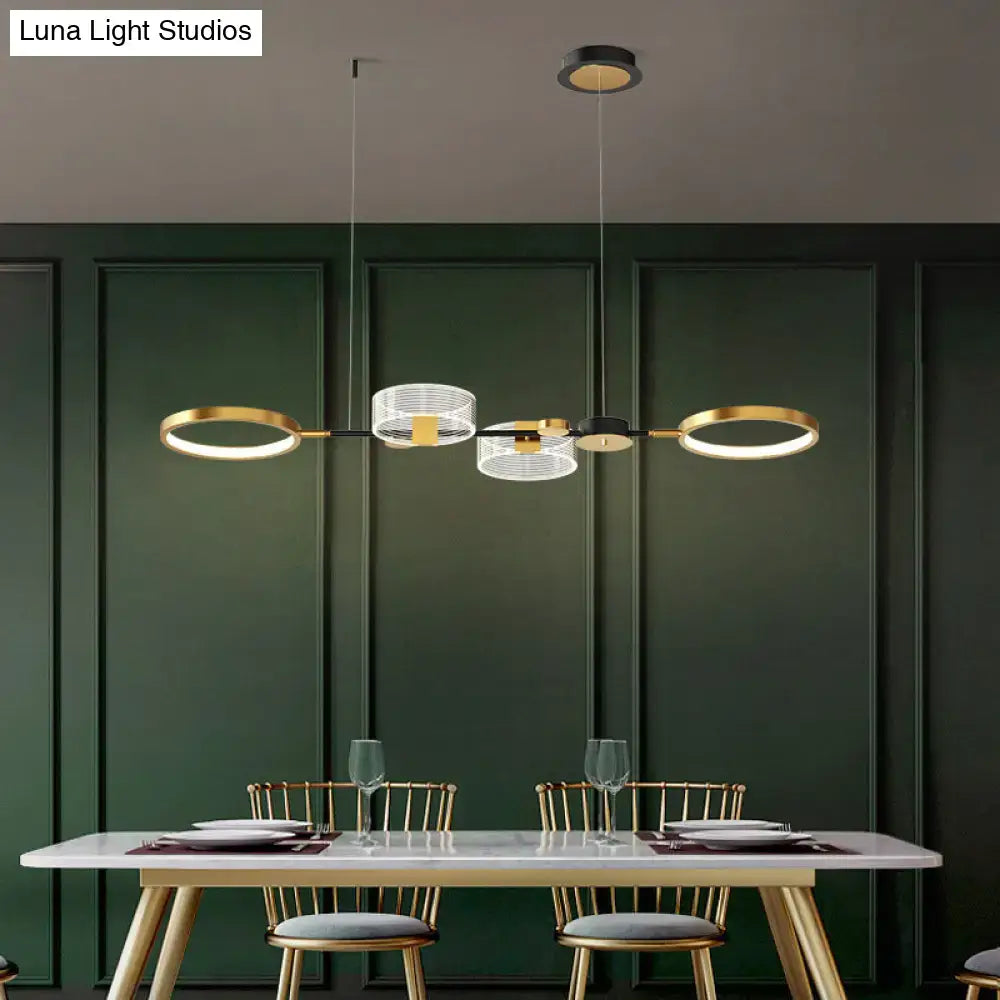 Gold Geometric Pendant Light
