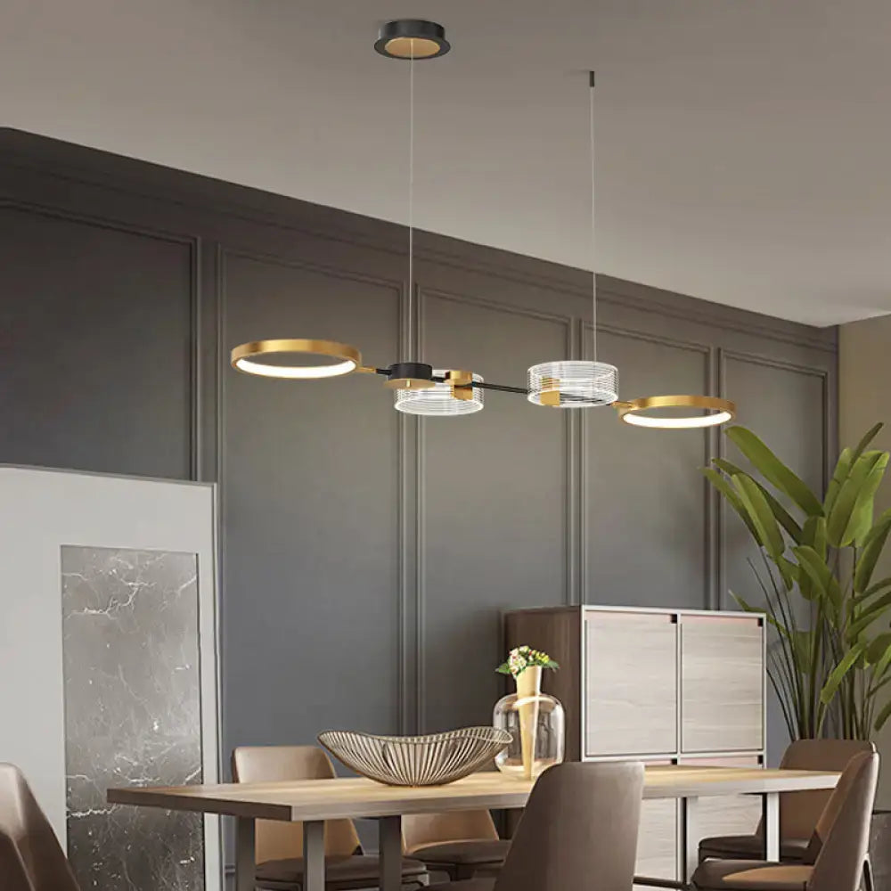 Gold Geometric Pendant Light