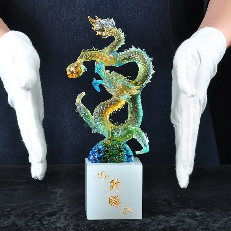 Colored Glaze Dragon Ornament