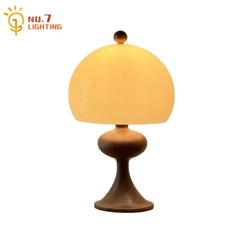 Amber Wood Table Lamp