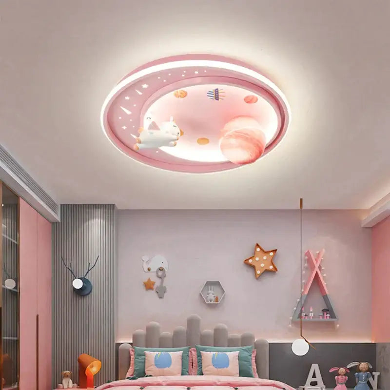 Astronaut Planet Ceiling Light