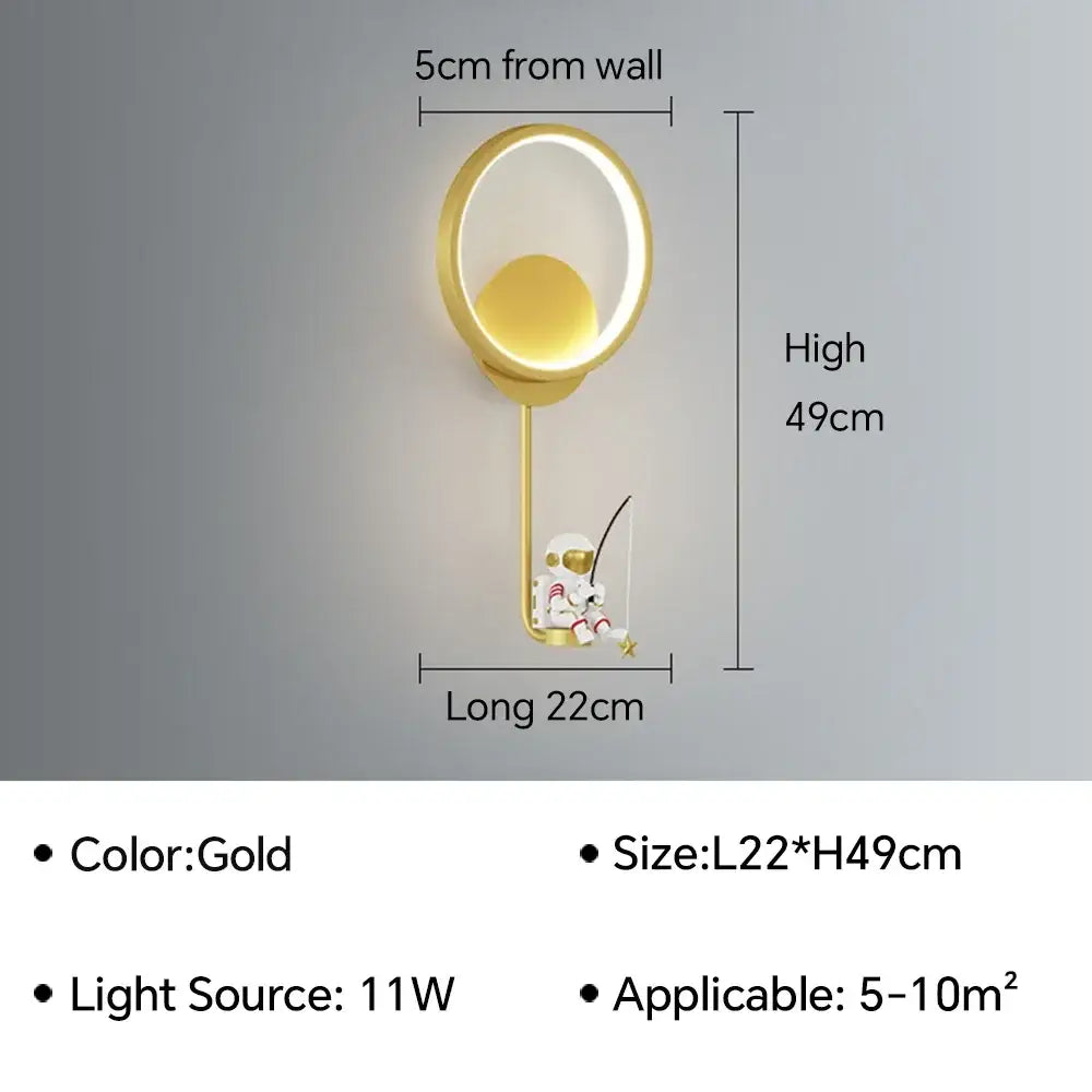 White Gold Wall Lamp