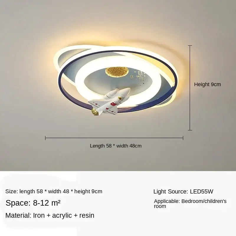 Blue Rocket Ceiling Light
