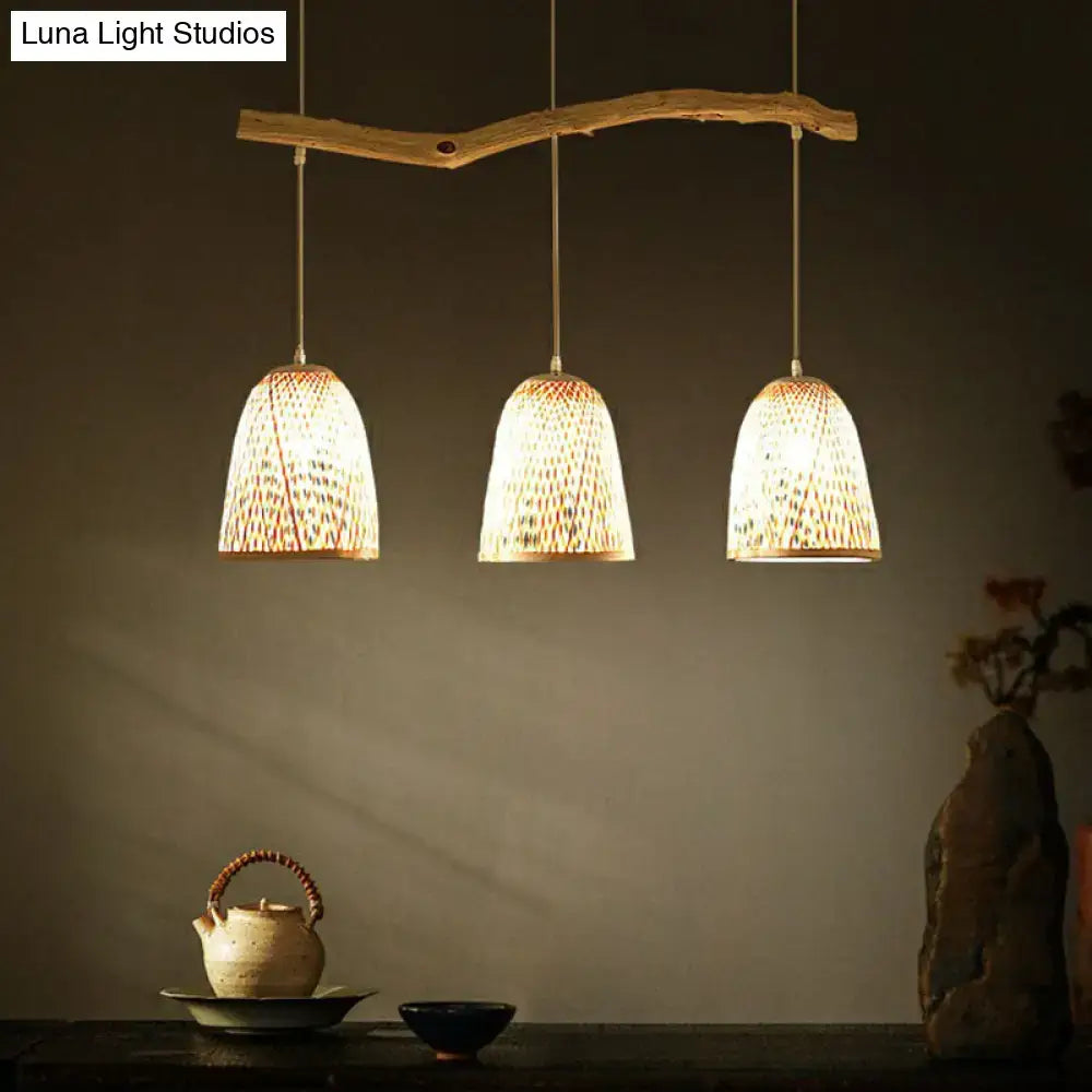 Bamboo Wood Pendant Light