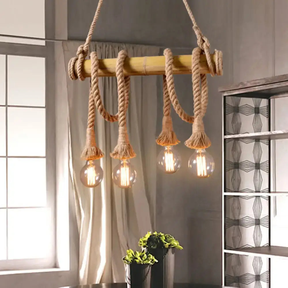 Beige Linear Island Pendant