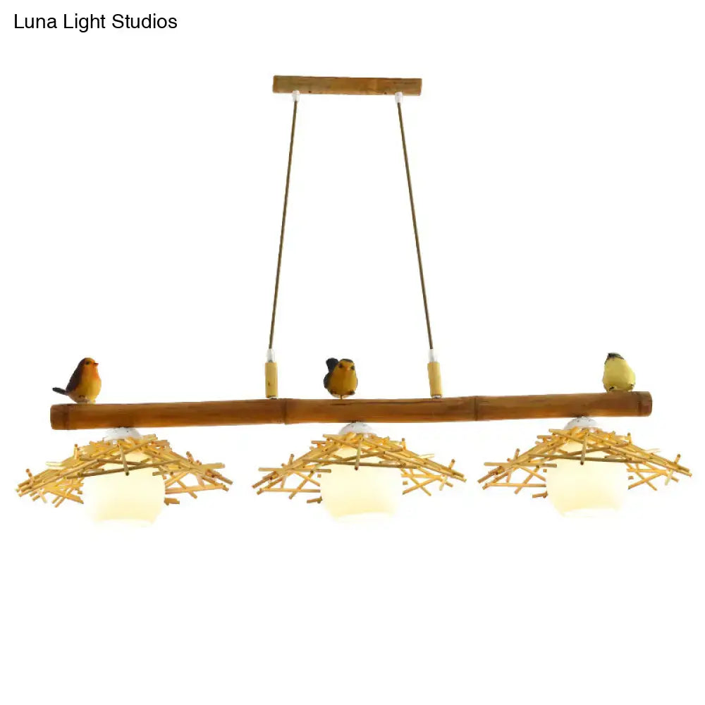 Bamboo Globe Pendant Light