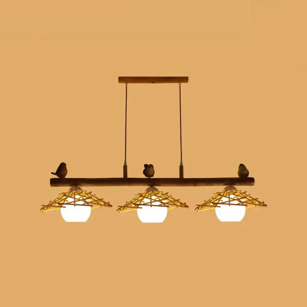 Bamboo Globe Pendant Light