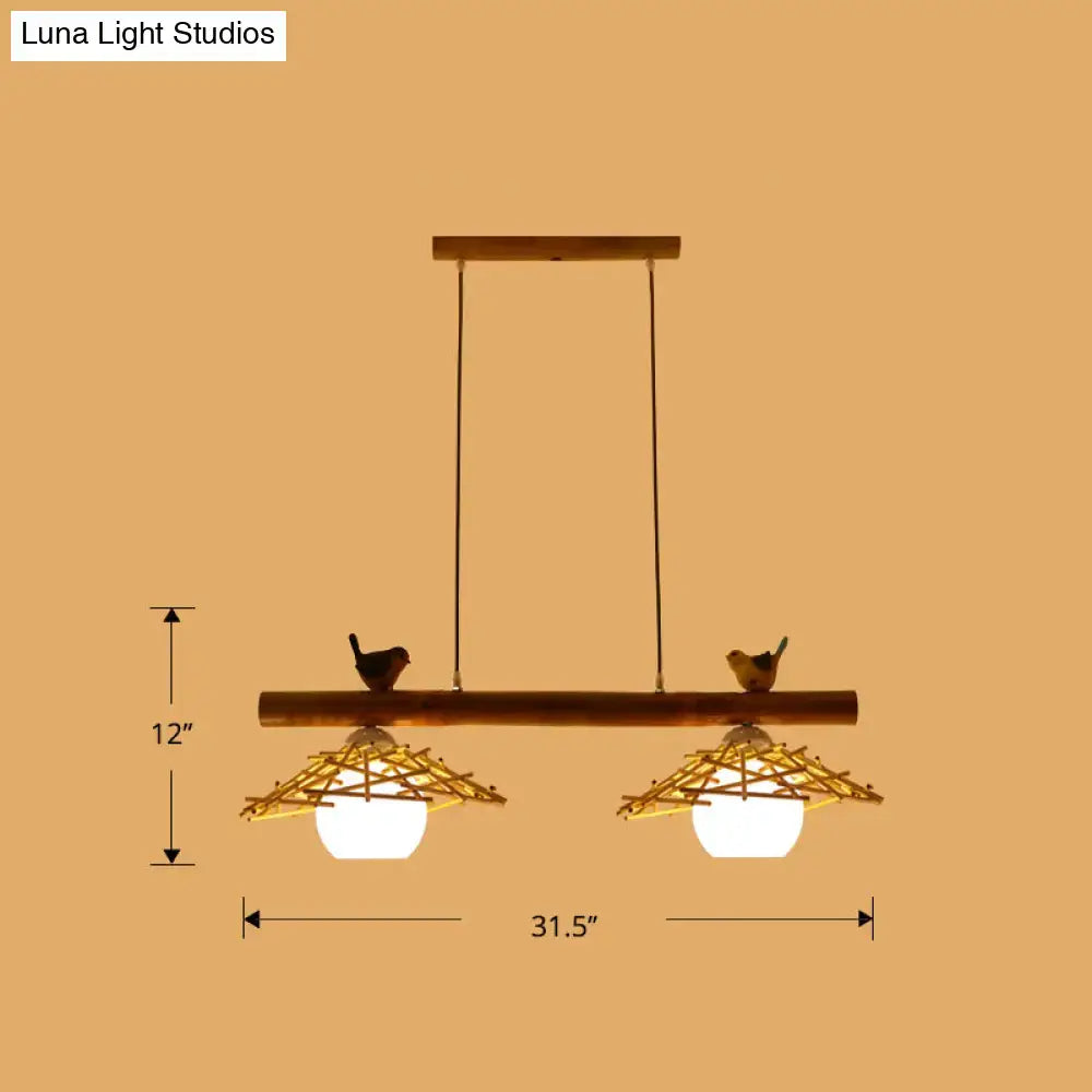 Bamboo Globe Pendant Light