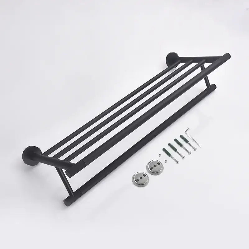 Black Glass Bathroom Set