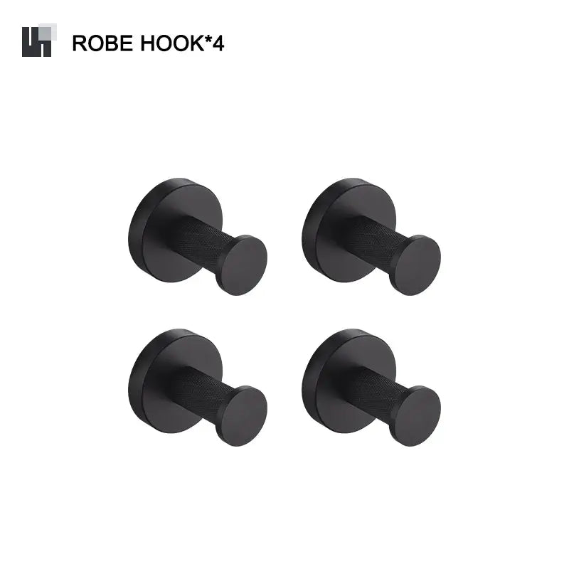 Black Glass Bathroom Set
