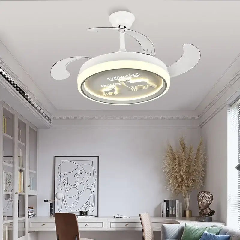 White Deer Ceiling Fan