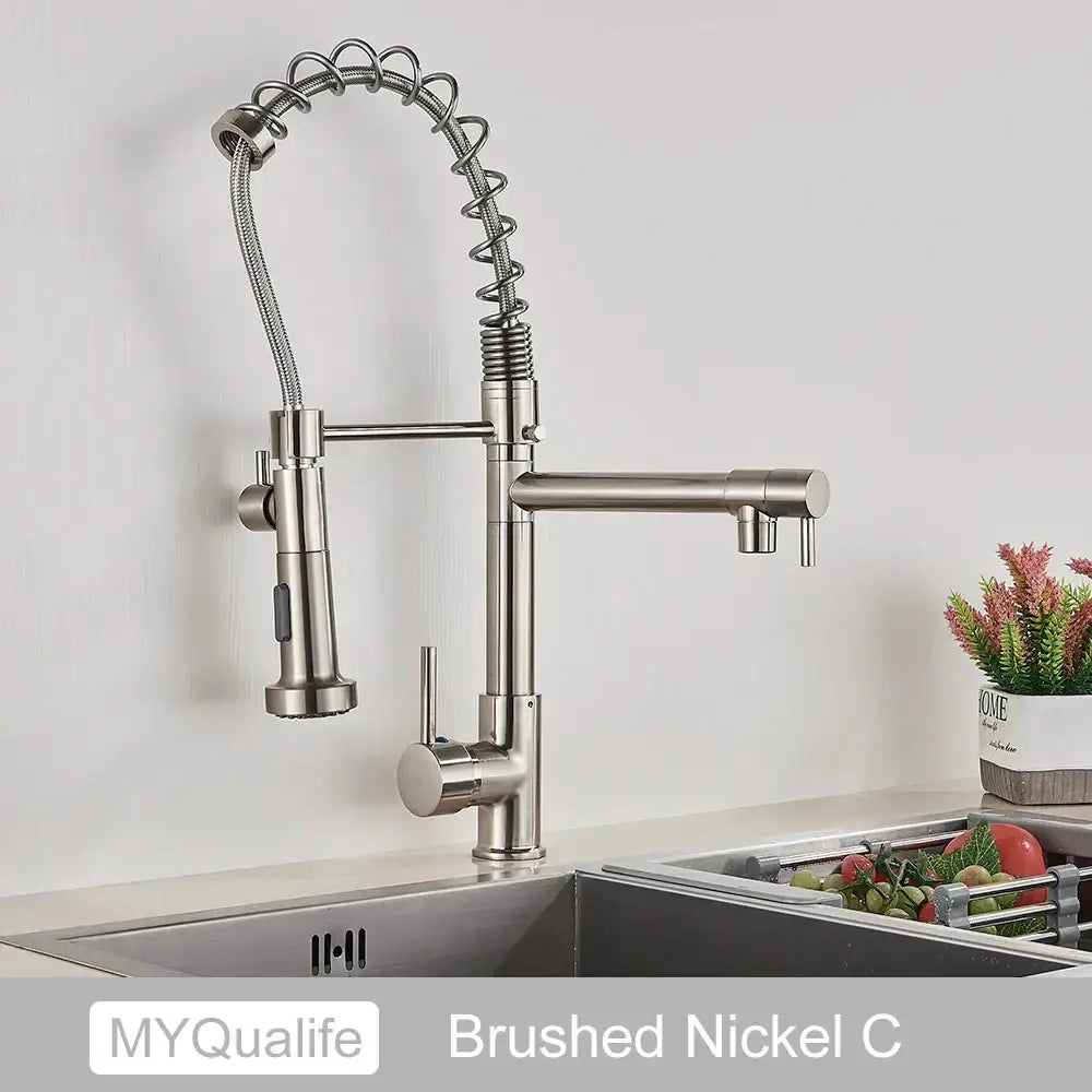 Black Brass Dual Spout Faucet