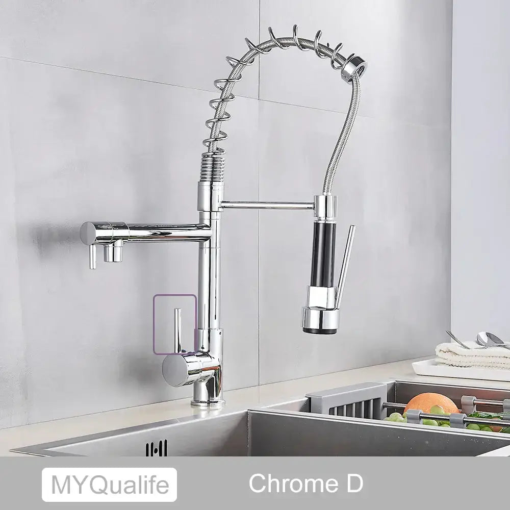 Black Brass Dual Spout Faucet