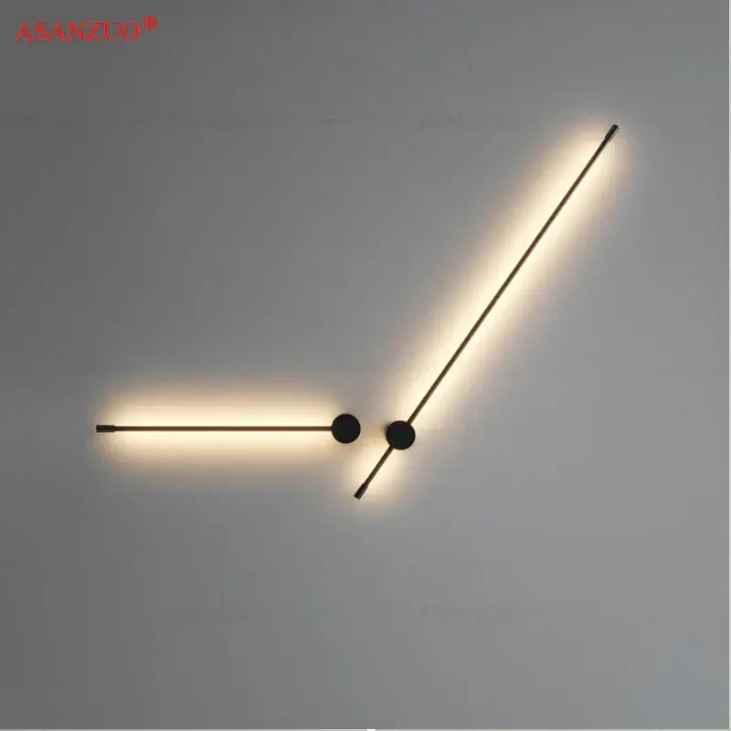Black Gold Wall Sconce Aluminum 55cm