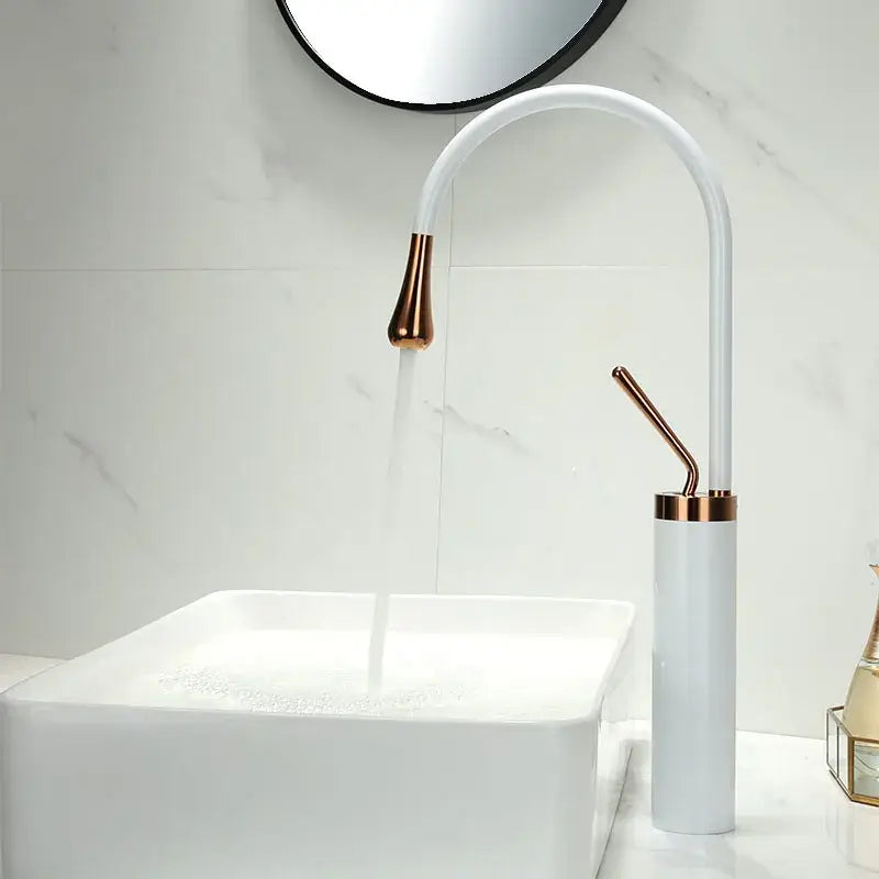 Black Gold Kitchen Faucet Swivel Design