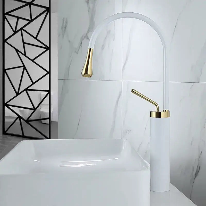 Black Gold Kitchen Faucet Swivel Design