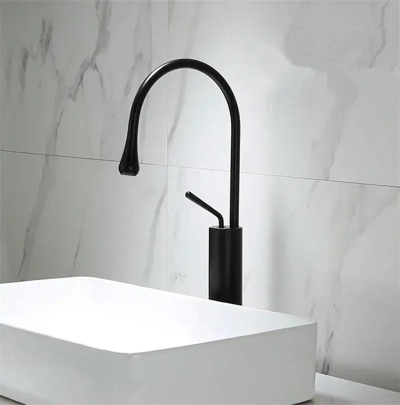 Black Gold Kitchen Faucet Swivel Design
