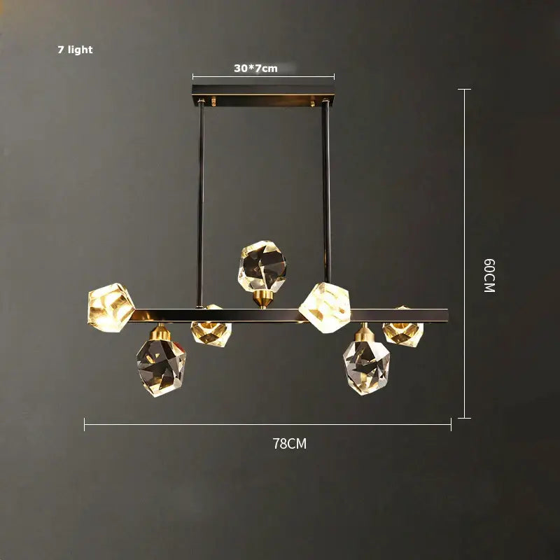 Black Gold Crystal Chandelier 18-Light Wall Ceiling