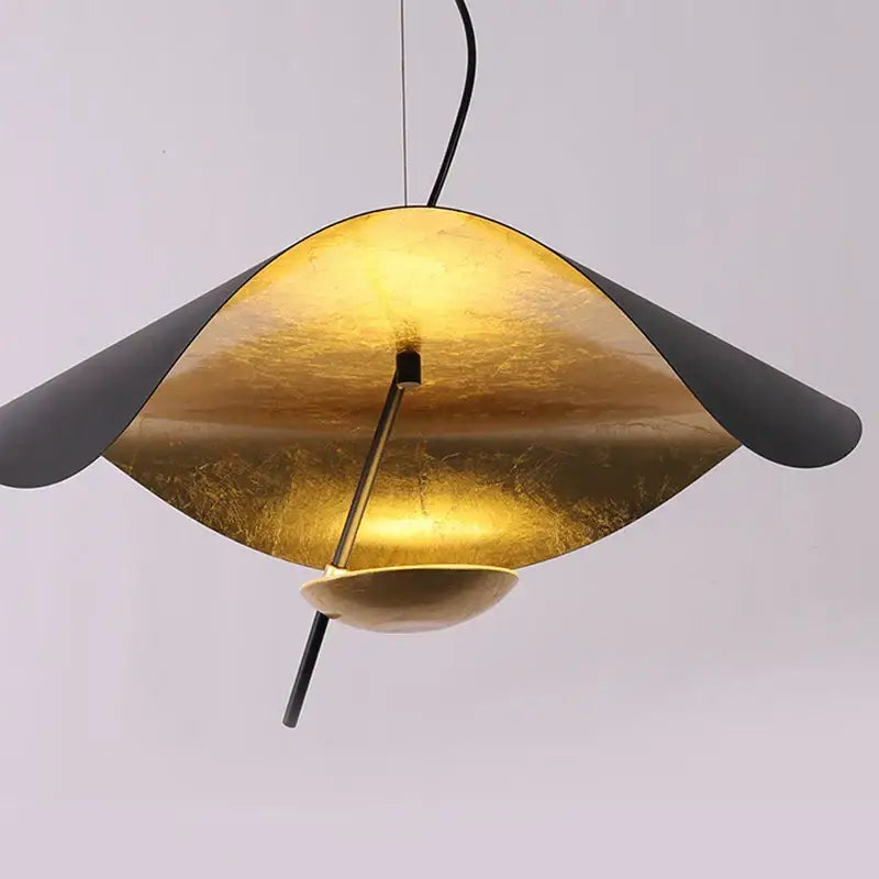 Black Gold 60cm Glass Pendant Light
