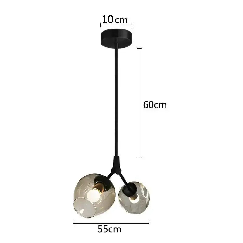 Gold Frosted Glass 2-Head Globe Sconce