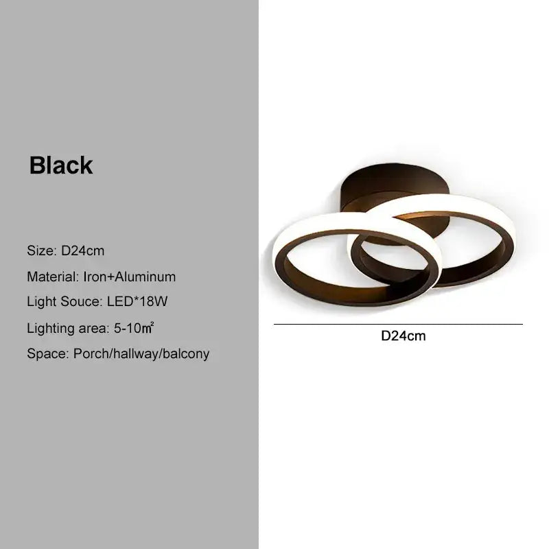 Black Gold Geometric Ceiling Light