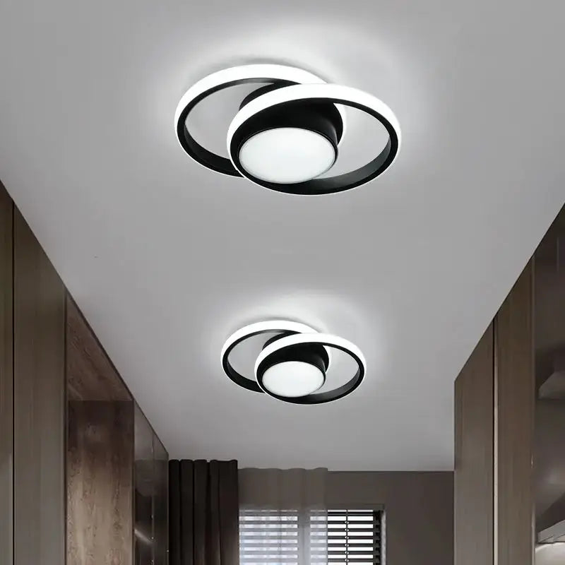 Black Gold Geometric Ceiling Light