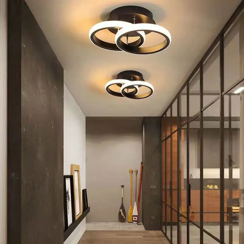 Black Gold Geometric Ceiling Light