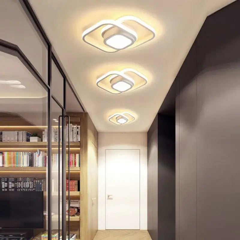 Black Gold Geometric Ceiling Light