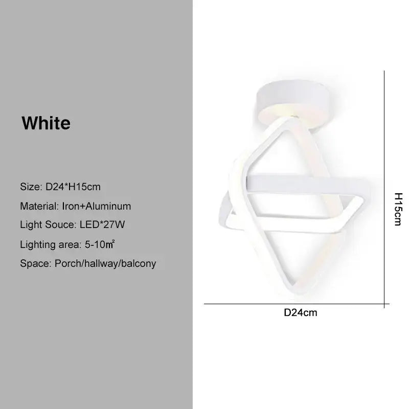 Black Gold Geometric Ceiling Light