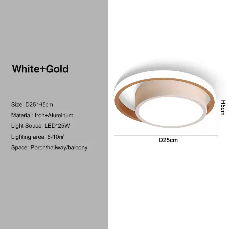 Black Gold Geometric Ceiling Light