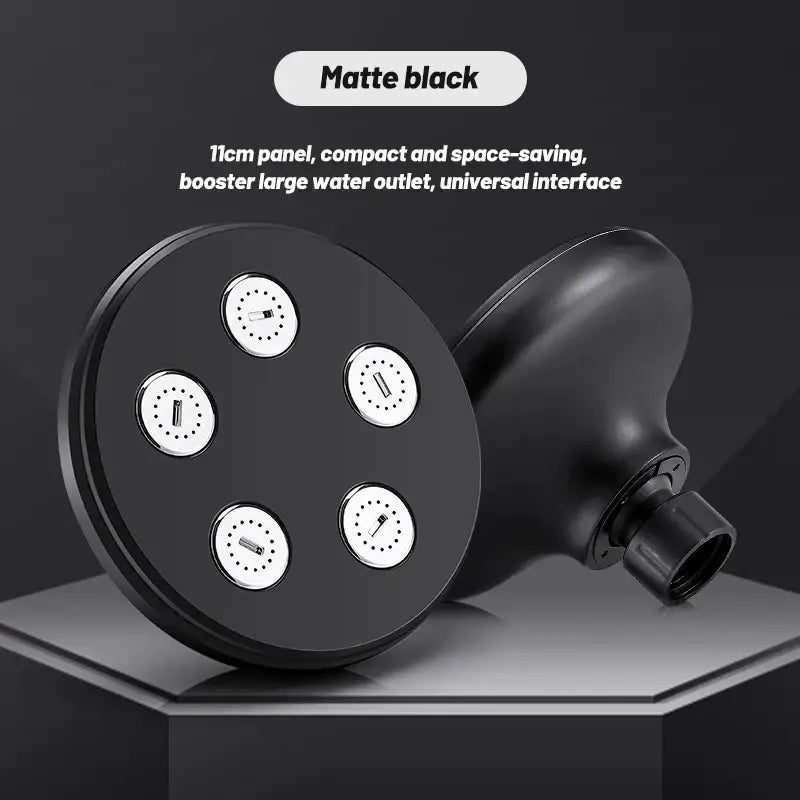 Black Rotatable Rainshower Head