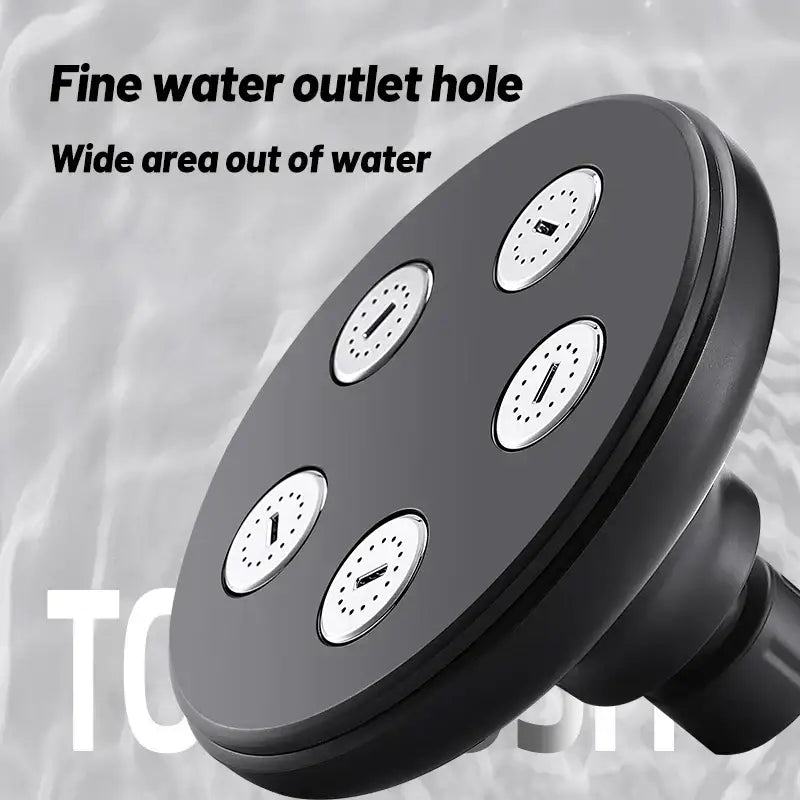 Black Rotatable Rainshower Head