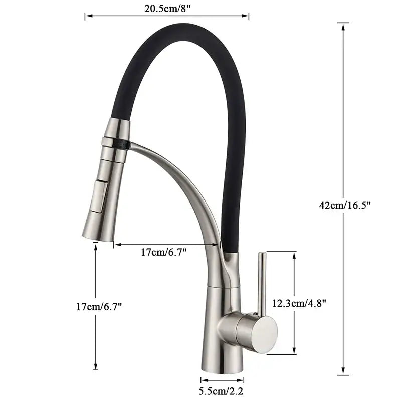 Chrome LED Pull Down Faucet