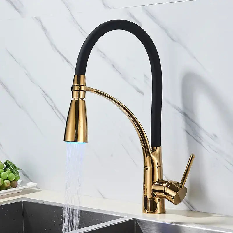 Chrome LED Pull Down Faucet