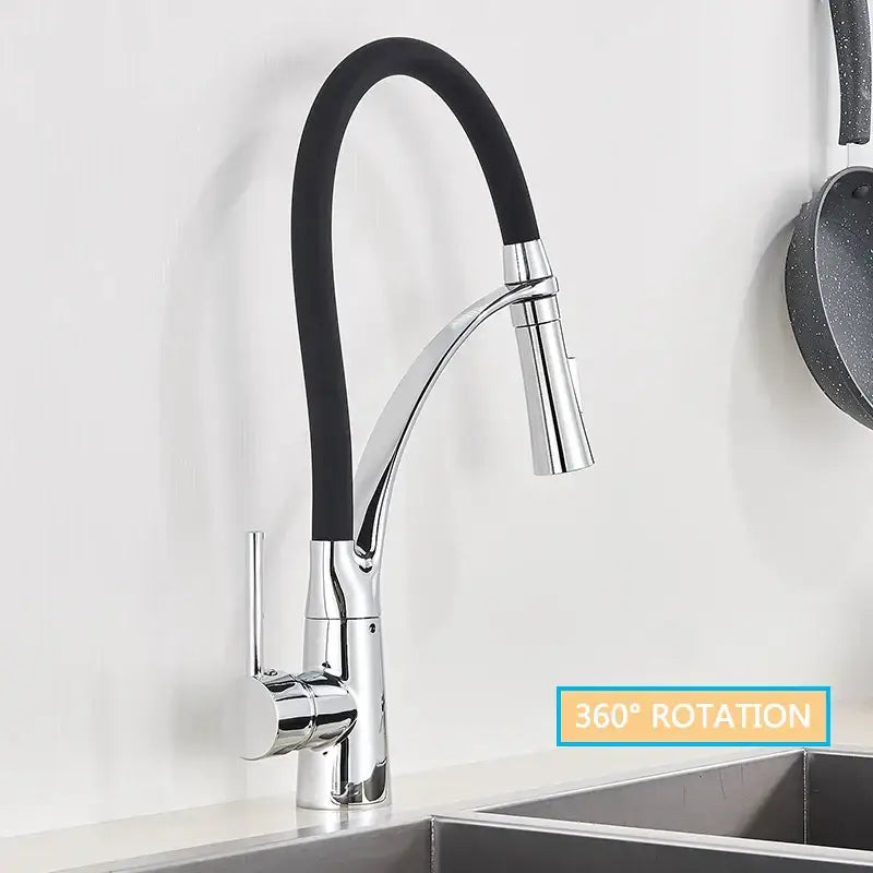 Chrome LED Pull Down Faucet