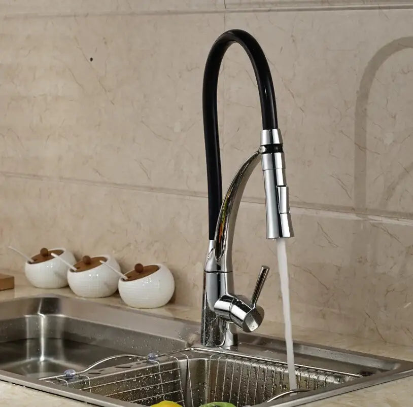 Chrome Pull-Out Mixer Faucet