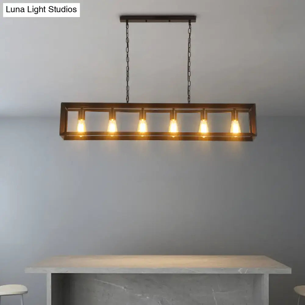 Black Rectangular Edison Pendant