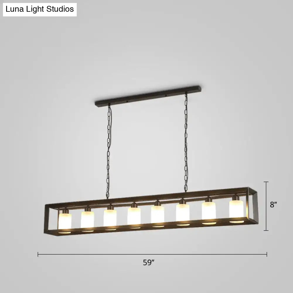 Black Rectangular Edison Pendant