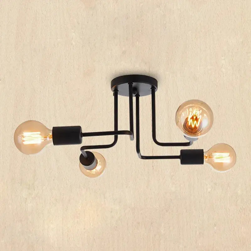 Black Iron Ceiling Light