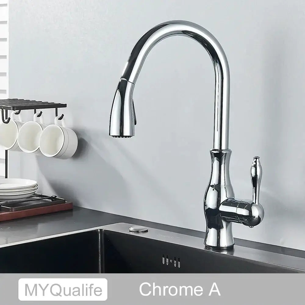 Black Pull-Down Spray Faucet